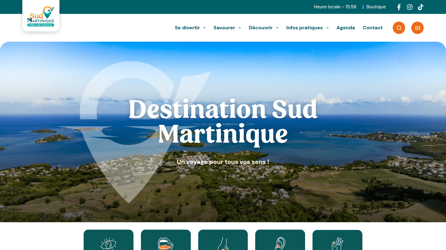 Aperçu du site OTI Sud Martinique
